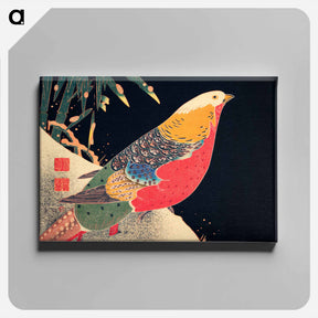 アートパネル-Golden Pheasant in the Snow
 - 伊藤若冲 Canvas.