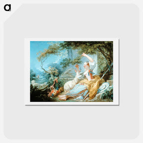 アートポストカード-The Shepherdess - ジャン オノレ フラゴナール Postcard.