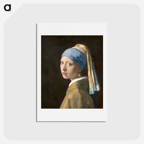 アートポストカード-Girl with a Pearl Earring - ヨハネス フェルメール Postcard.