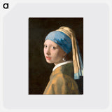 Girl with a Pearl Earring - ヨハネス フェルメール Postcard.