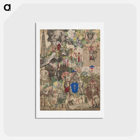 アートポストカード-Blood Collage
 - ジョン ビングリー ガーランド Postcard.