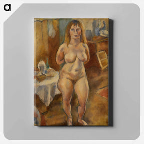アートパネル-Standing Nude in the Studio
 - ジュール パスキン Canvas.