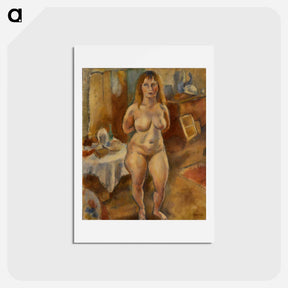 アートポストカード-Standing Nude in the Studio
 - ジュール パスキン Postcard.