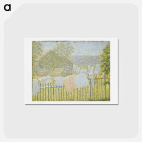 アートポストカード-Underwear on the fence - カジミール マレーヴィチ Postcard.