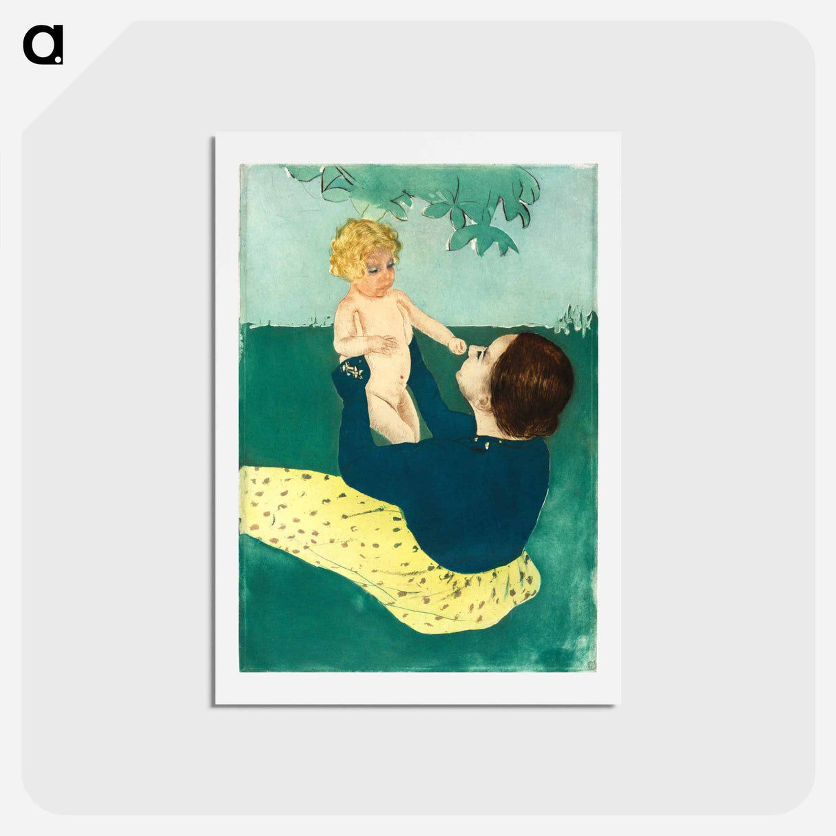 アートポストカード-Under the Horse Chestnut Tree - メアリー カサット Postcard.