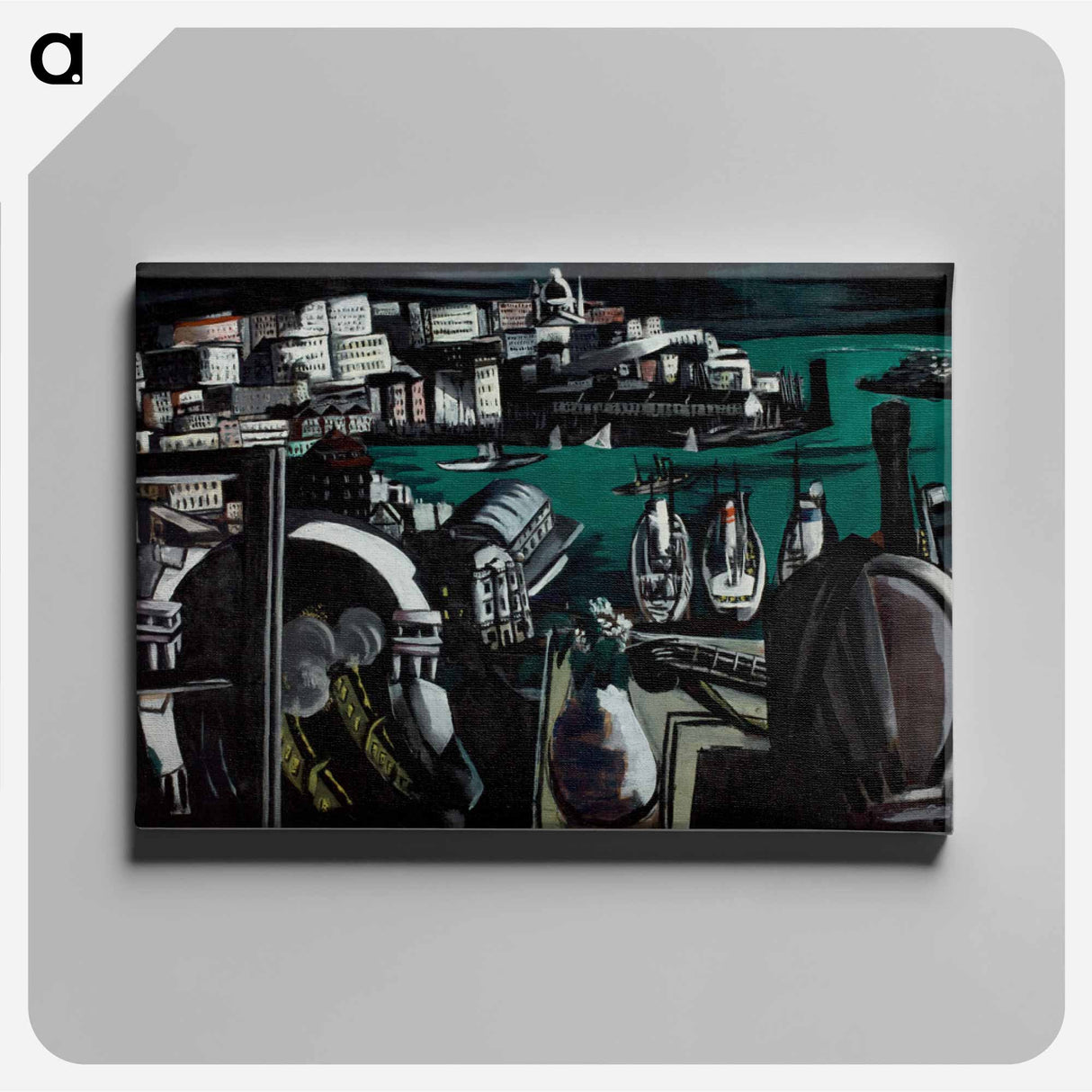 アートパネル-The Harbor of Genoa
 - マックス ベックマン Canvas.