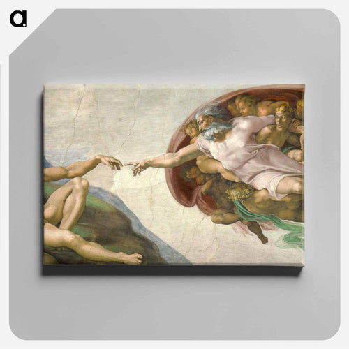 The Creation of Adam - ミケランジェロ ブオナローティ Canvas.