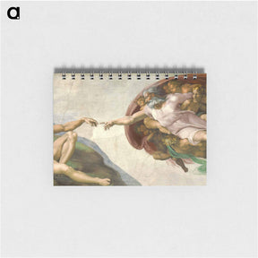 アートメモ帳-The Creation of Adam - ミケランジェロ ブオナローティ Memo.