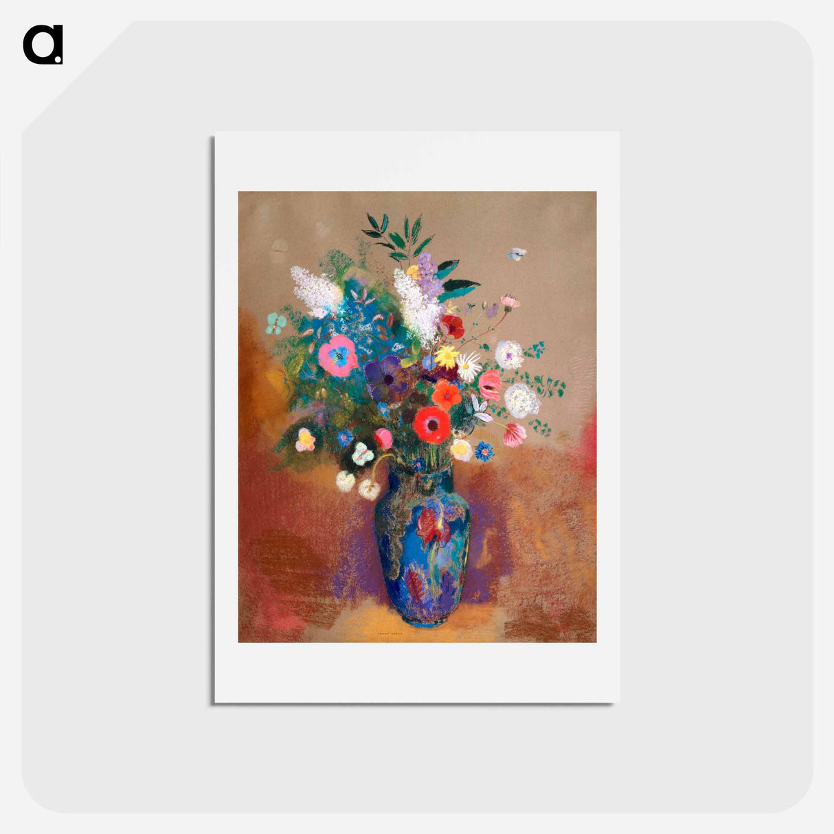 アートポストカード-Bouquet of Flowers - オディロン ルドン Postcard.