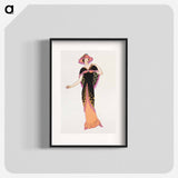 Woman in a black tubular dress - オットー フリードリヒ カール レンデッケ Poster.