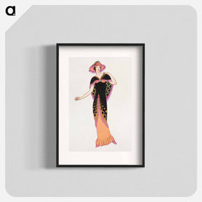アートポスター-Woman in a black tubular dress - オットー フリードリヒ カール レンデッケ Poster.