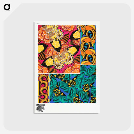 アートポストカード-Butterflies Pattern
 - パピヨン Postcard.