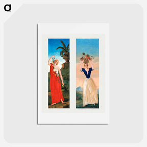 アートポストカード-The four seasons - ポール セザンヌ Postcard.