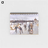 アートメモ帳-Children Skating Outside Fåborg
 - ピーター ハンセン Memo.