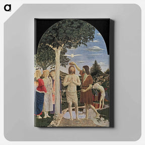 アートパネル-Baptism of Christ - ピエロ デラ フランチェスカ Canvas.