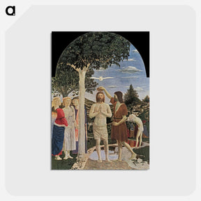 アートポストカード-Baptism of Christ - ピエロ デラ フランチェスカ Postcard.