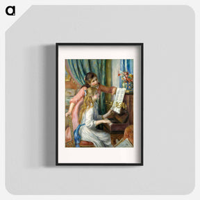 アートポスター-Two Young Girls at the Piano - ピエール オーギュスト ルノワール Poster.