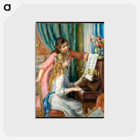 アートポストカード-Two Young Girls at the Piano - ピエール オーギュスト ルノワール Postcard.