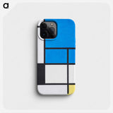 Composition with Large Blue Plane, Red, Black, Yellow, and Gray - ピエト モンドリアン Phone Case.