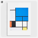 Composition with Large Blue Plane, Red, Black, Yellow, and Gray - Piet Mondrian Poster.