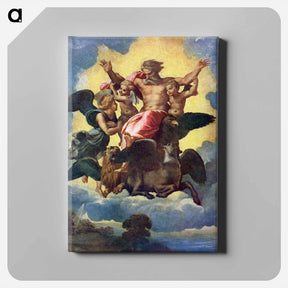 アートパネル-Raphael's Ezekiel's Vision - ラファエロ サンティ Canvas.