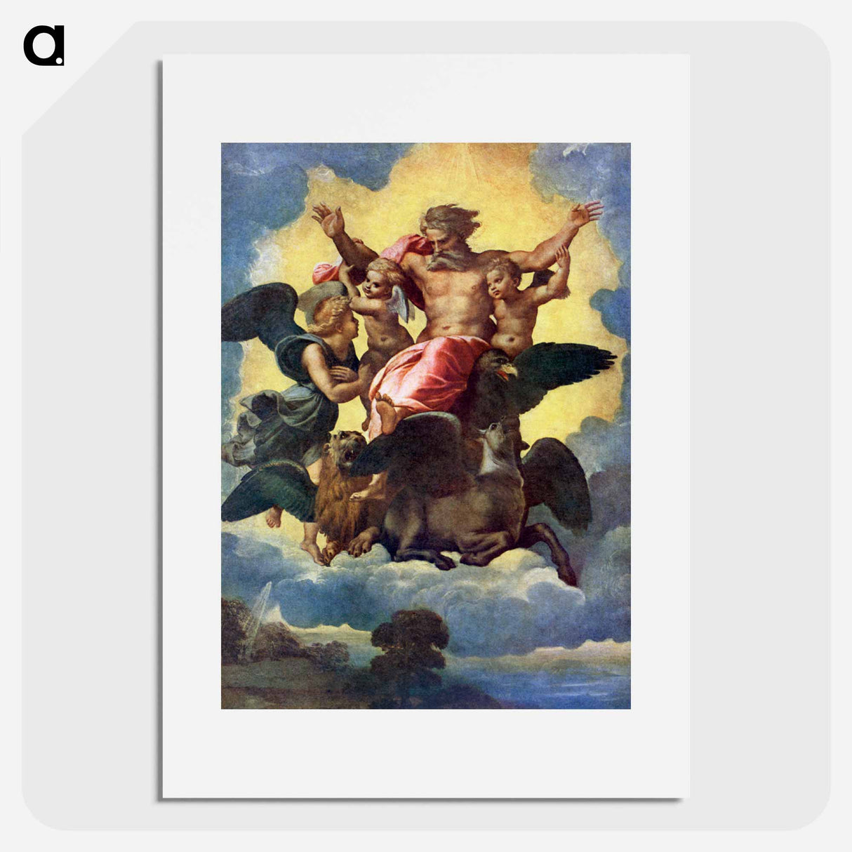 Raphael's Ezekiel's Vision - ラファエロ サンティ Poster.