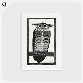 アートポストカード-Horned Owl
 - サミュエル ジェスルン Postcard.