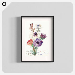 アートポスター-New Year's Greeting with Anemones
 - シエンチェ メスダグ ファン ハウテン Poster.