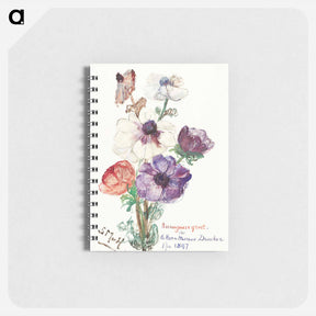 アートメモ帳-New Year's Greeting with Anemones
 - シエンチェ メスダグ ファン ハウテン Memo.
