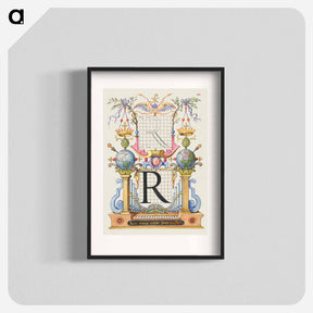 アートポスター-Guide for Constructing the Letter R from Mira Calligraphiae Monumenta
 - 書道のお手本 Poster.