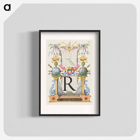 アートポスター-Guide for Constructing the Letter R from Mira Calligraphiae Monumenta
 - 書道のお手本 Poster.