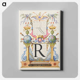 アートパネル-Guide for Constructing the Letter R from Mira Calligraphiae Monumenta
 - 書道のお手本 Canvas.