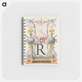 アートメモ帳-Guide for Constructing the Letter R from Mira Calligraphiae Monumenta
 - 書道のお手本 Memo.