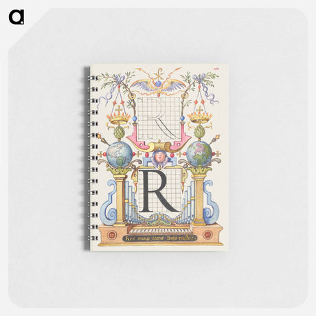 アートメモ帳-Guide for Constructing the Letter R from Mira Calligraphiae Monumenta
 - 書道のお手本 Memo.