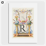 アートポスター-Guide for Constructing the Letter R from Mira Calligraphiae Monumenta
 - 書道のお手本 Poster.