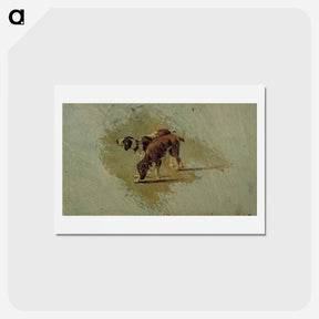 アートポストカード-Two dogs - テオ ファン ドゥースブルフ Postcard.