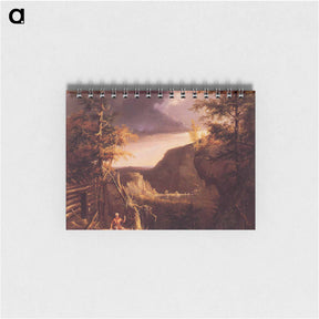 アートメモ帳-Daniel Boone Sitting at the Door of His Cabin on the Great Osage Lake - トーマス コール Memo.
