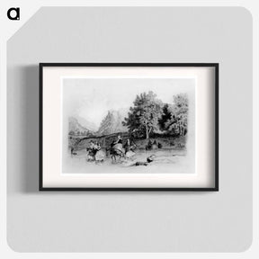 アートポスター-Peasants Crossing a Stream - トーマス エイキンズ Poster.