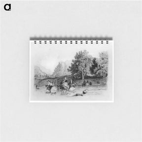 アートメモ帳-Peasants Crossing a Stream - トーマス エイキンズ Memo.