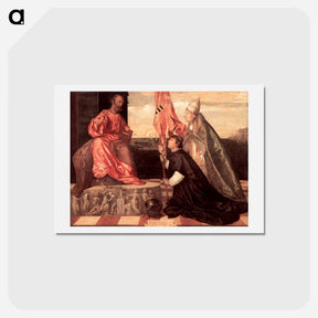 アートポストカード-Pope Alexander IV Presenting Jacopo Pesaro to St Peter - ティツィアーノ ヴェチェッリオ Postcard.