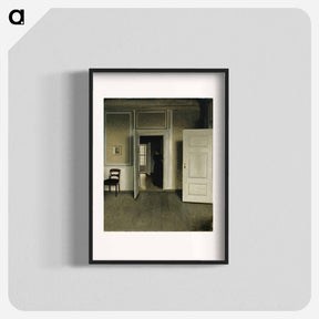 アートポスター-Interior from the home of the artist - ヴィルヘルム ハンマースホイ Poster.