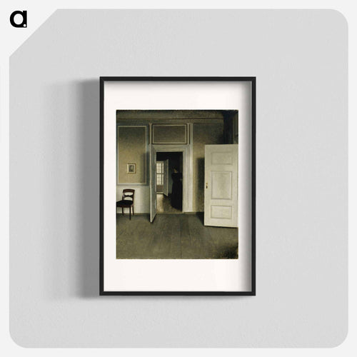Interior from the home of the artist - Vilhelm Hammershøi Poster.