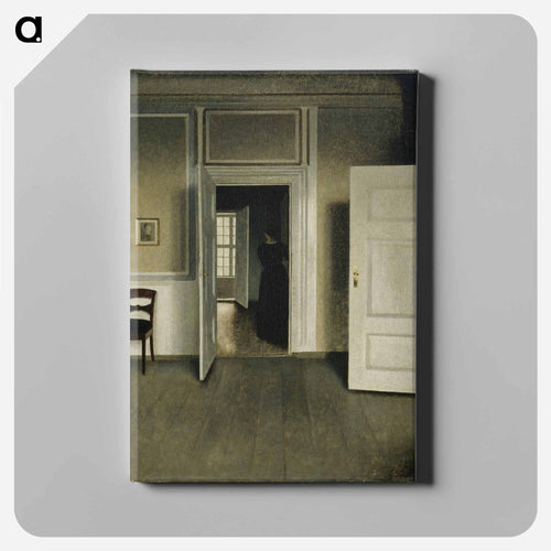 Interior from the home of the artist - Vilhelm Hammershøi Canvas.