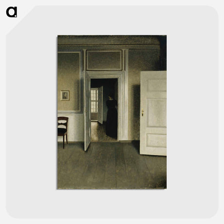 アートポストカード-Interior from the home of the artist - ヴィルヘルム ハンマースホイ Postcard.