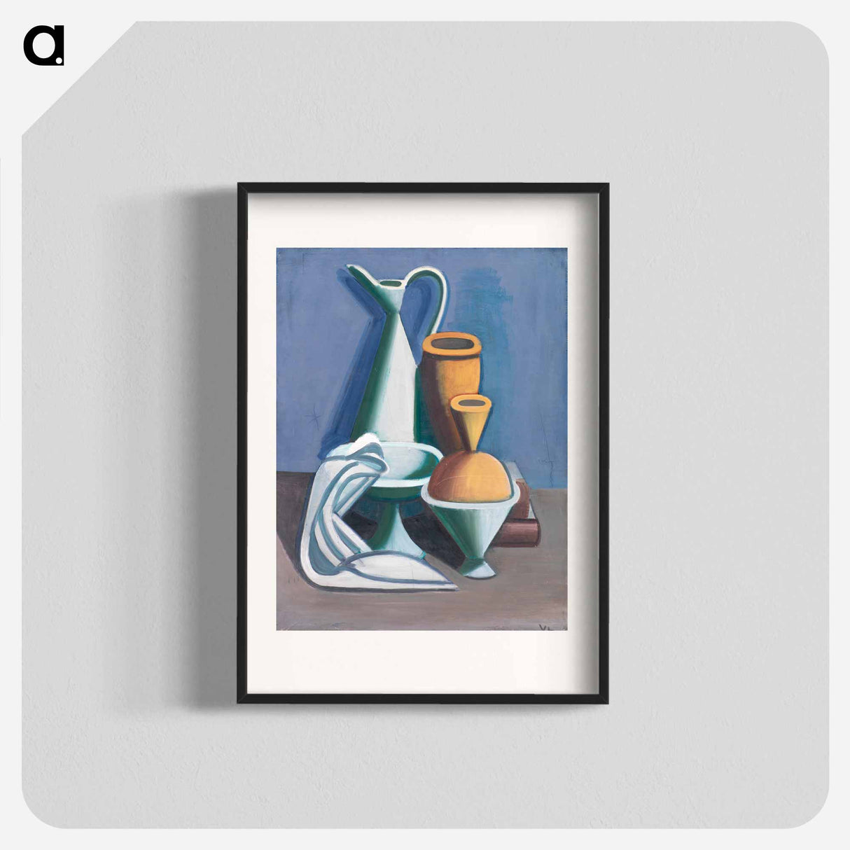 Arrangement with watering can, towel and jars - ヴィルヘルム ルンドストローム Poster.