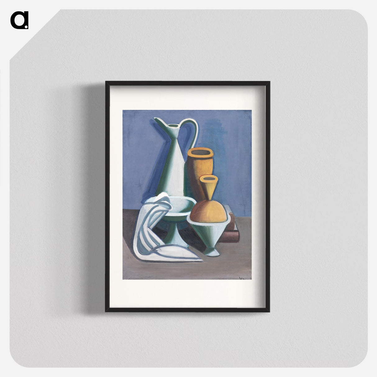 Arrangement with watering can, towel and jars - ヴィルヘルム ルンドストローム Poster.