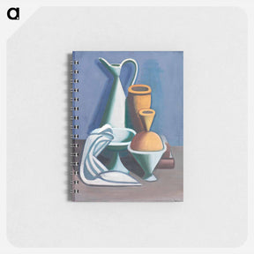 アートメモ帳-Arrangement with watering can, towel and jars - ヴィルヘルム ルンドストローム Memo.