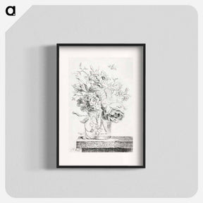 アートポスター-Vase with Flowers - ウィレム ヴァン リーン Poster.