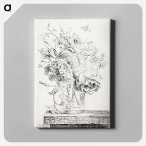 アートパネル-Vase with Flowers - ウィレム ヴァン リーン Canvas.