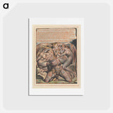 アートポストカード-Jerusalem, Plate 25, "And there was heard...." - ウィリアム ブレイク Postcard.
